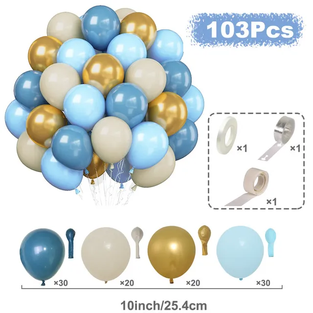 15 Ballons Latex Motif Carte Monde Avec Paillettes - Bleu Foncé Et Blanc, 30 Cm, Pour Décoration Anniversaire, Fête, Photo