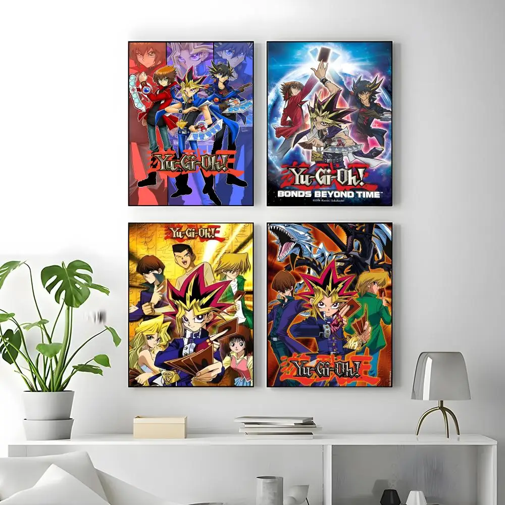 Anime Yu Gi Oh Poster Self-adhesive Art Waterproof Paper Sticker Coffee House Bar Room Wall Decor
