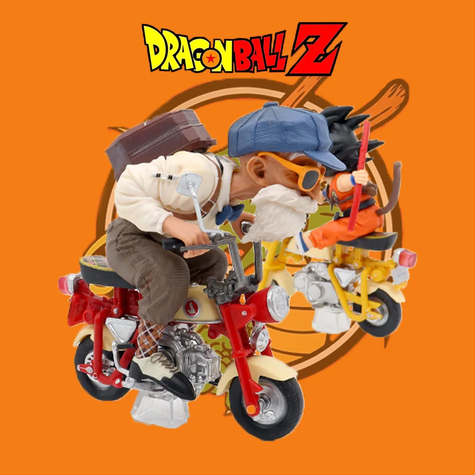 13cmPVC Dragon Ball Z Figura de motocicleta PVC Brinquedos Goku Frieza Cell Roshi para coletor de crianças