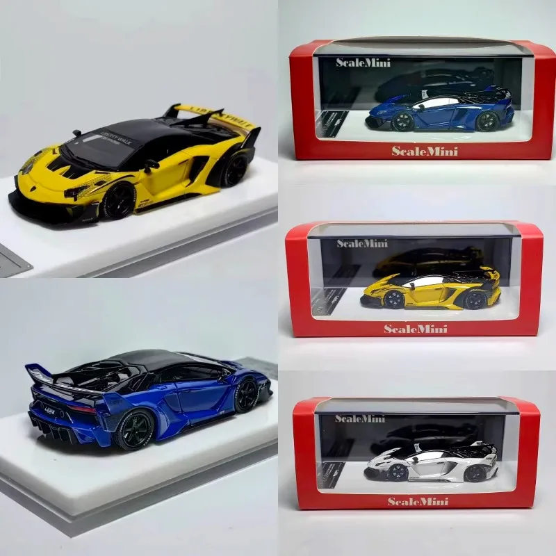 1:64 جسم عريض LBWK Aventador GT EVO مجموعة نماذج سيارة من الراتنج المحاكاة المصبوبة، لعبة أطفال، ديكور للبالغين.