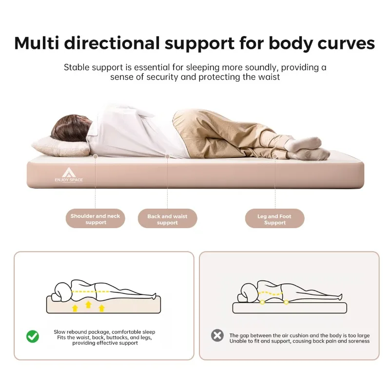 New design stable support large inflatable bed with electric  suitable for camping and picnic family use