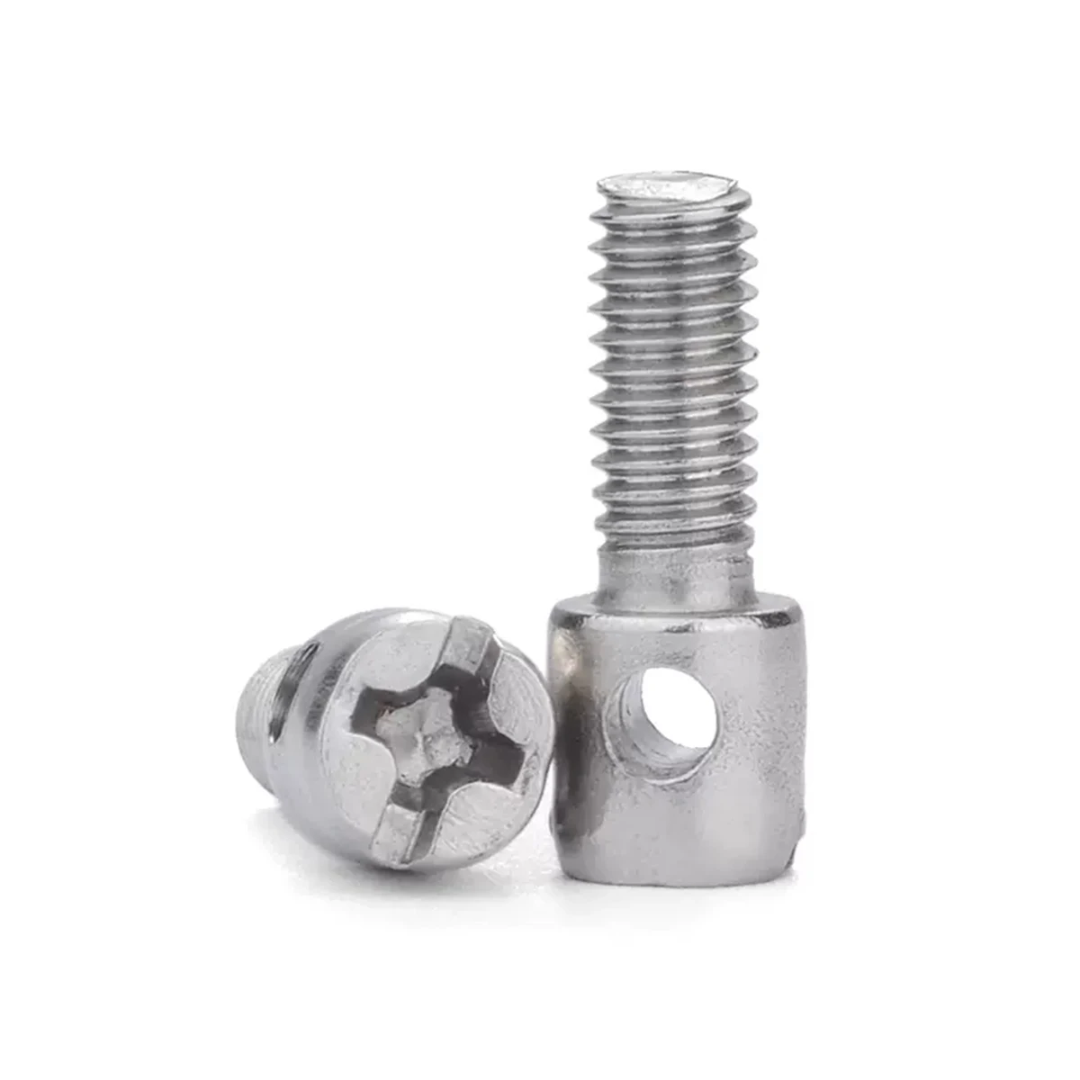 304 Stainless Steel Lead Seal Screw M3 M4 M5 M6 Cross Bolt with Hole for Electric Meter Box Tamper Proof Security Fastener