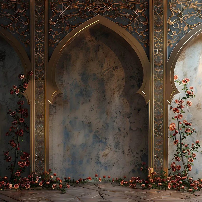 Mehofond التصوير خلفية الفارسي الملكي الأزهار قوس جدار عيد ميلاد الزفاف الأمومة صورة ديكور خلفية استوديو الصور