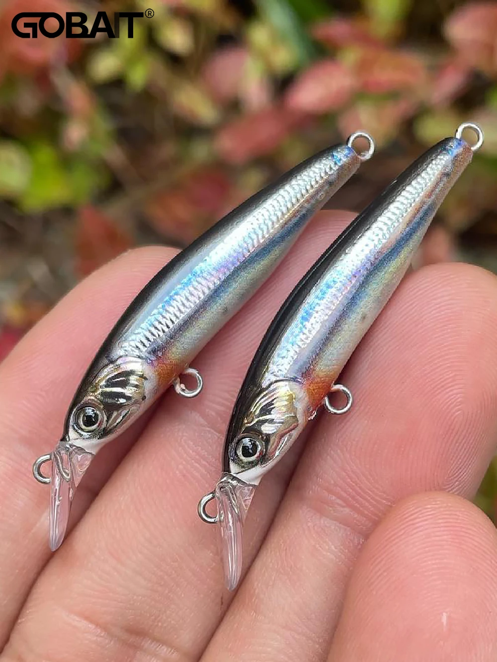 Sinking Minnow 1,5g 4cm Hardbait mit 3D-Augen, Wobbler mit Dreifachhaken, Angelköder für Barsch und Forelle, 1-5 Stück Jerkbait – Detail 10