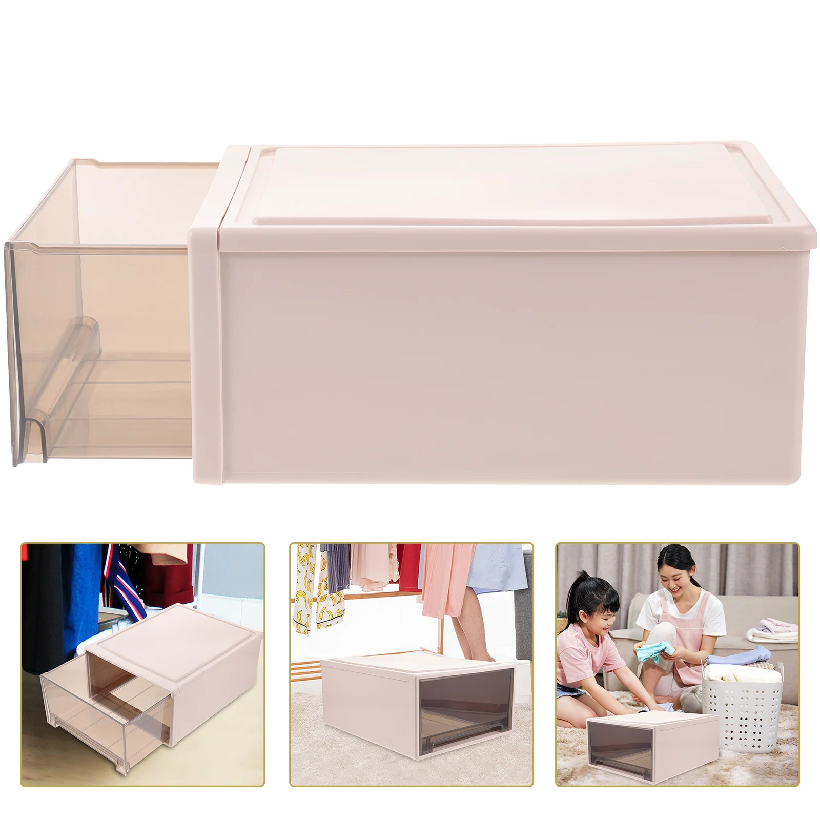 

1Pcs Clothes Storage Box Large Capacity Plastic Organizer Home Storage Sundries Container Sundries Container