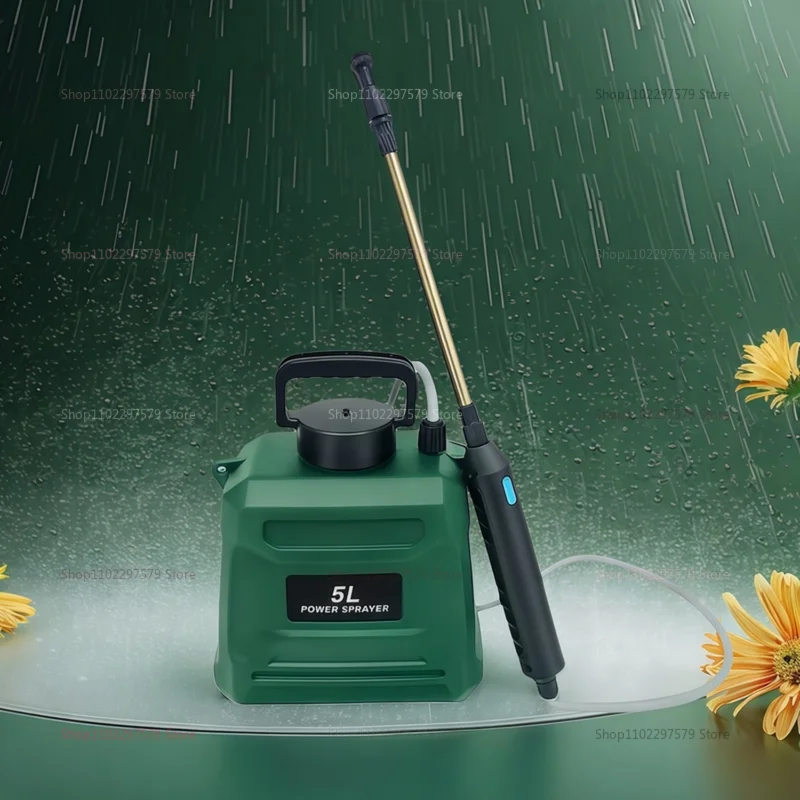 بخاخ حقيبة الظهر الكهربائية لمضخة المبيدات لتطهير الحدائق الزراعية ذات الضغط العالي بخاخ كيميائي متين باللون الأزرق والأخضر #3
