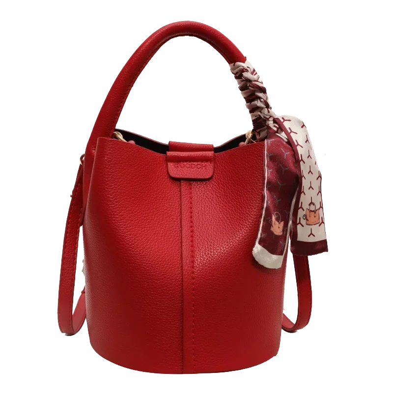 Advanced Western Style Red Wedding Bridal Bag 2024 New Autumn/Winter Versatile Crossbody Bag Handheld Bucket Bag