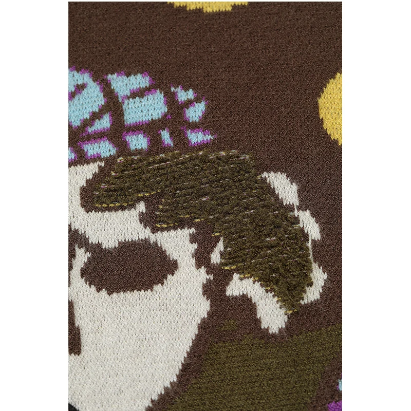 ELFSACK Y2K Artistic Graphic Stripe Long Sleeve Sweater For Women