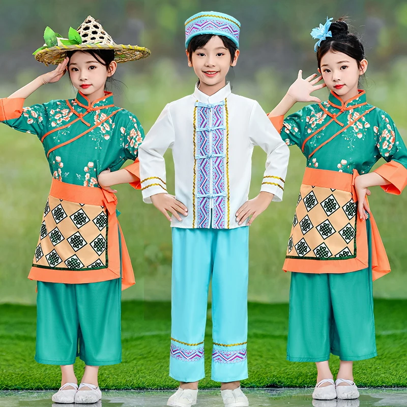 

Костюм для классического танца: наряд для девочки в стиле деревенской девушки, танец чаепития, одежда для выступлений малышей, национальный костюм для женщин...