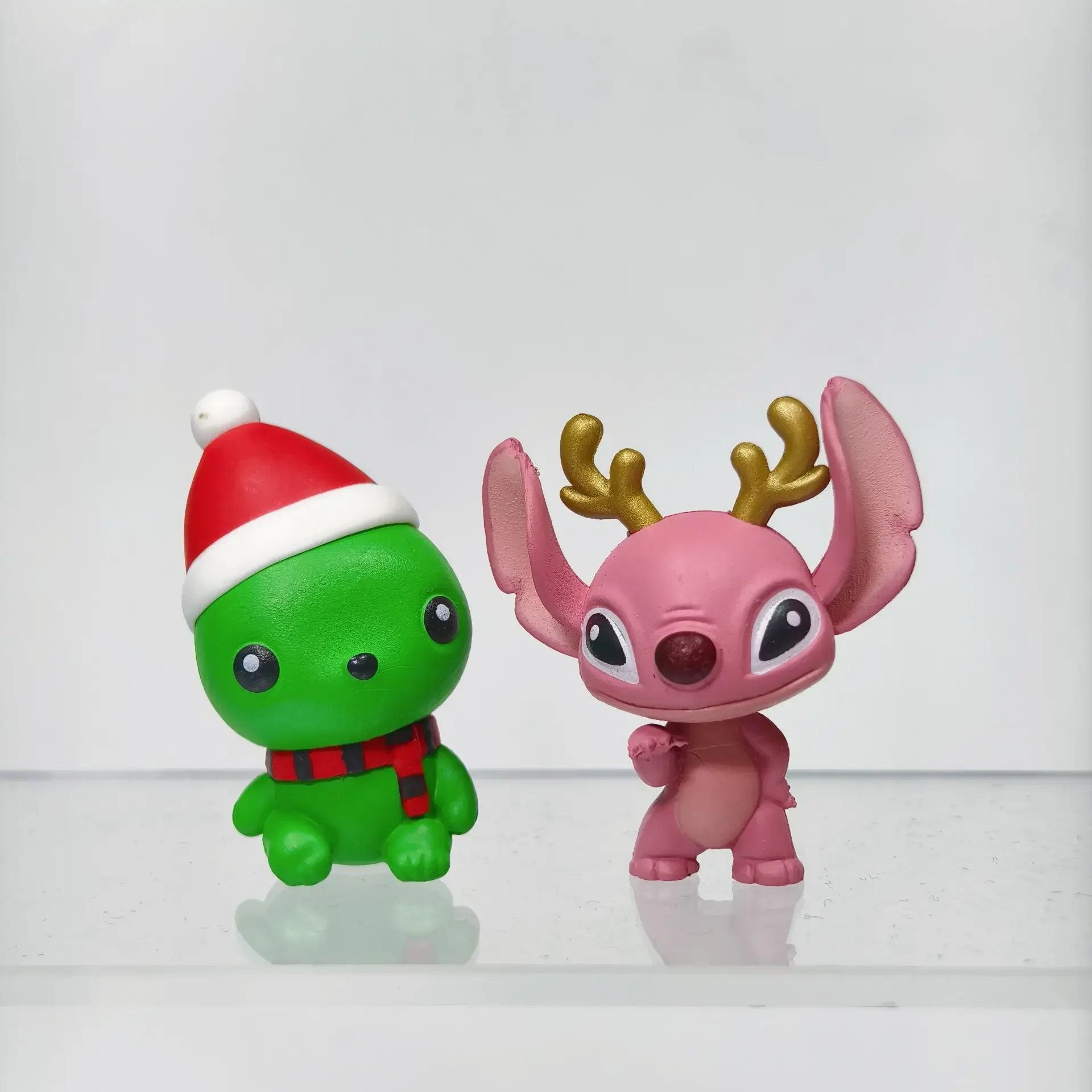 12 個アニメフィギュアステッチ人形漫画ステッチおもちゃの装飾品マイクロ風景ケーキ装飾モデル Pvc フィギュア子供の誕生日ギフト