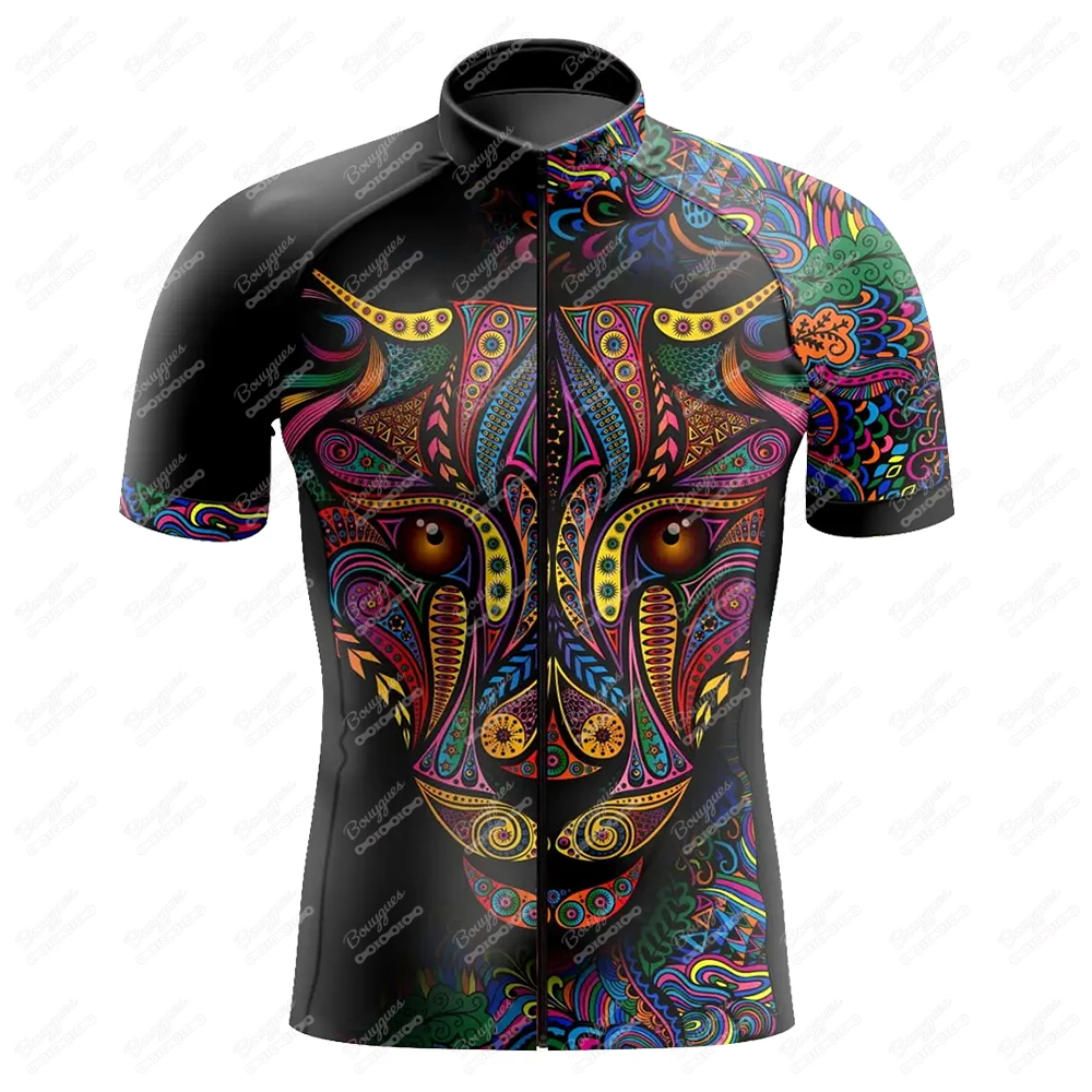 Mexico New Styles Summer Cycling Jersey For Men Short Sleeve Reflective MTB Maillot Downhill Pro Team Mountain Bicycle Clothing