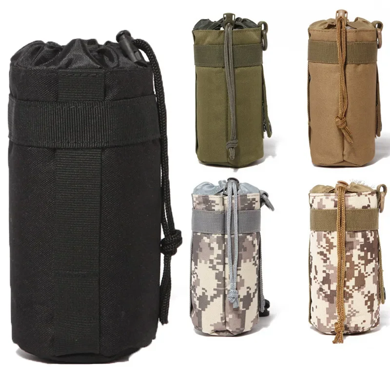 Tactical Camouflage Camping Sports Water Bag Outdoor Military Molle System bottle Bag Kettle Pouch Holder Hunting Accessories