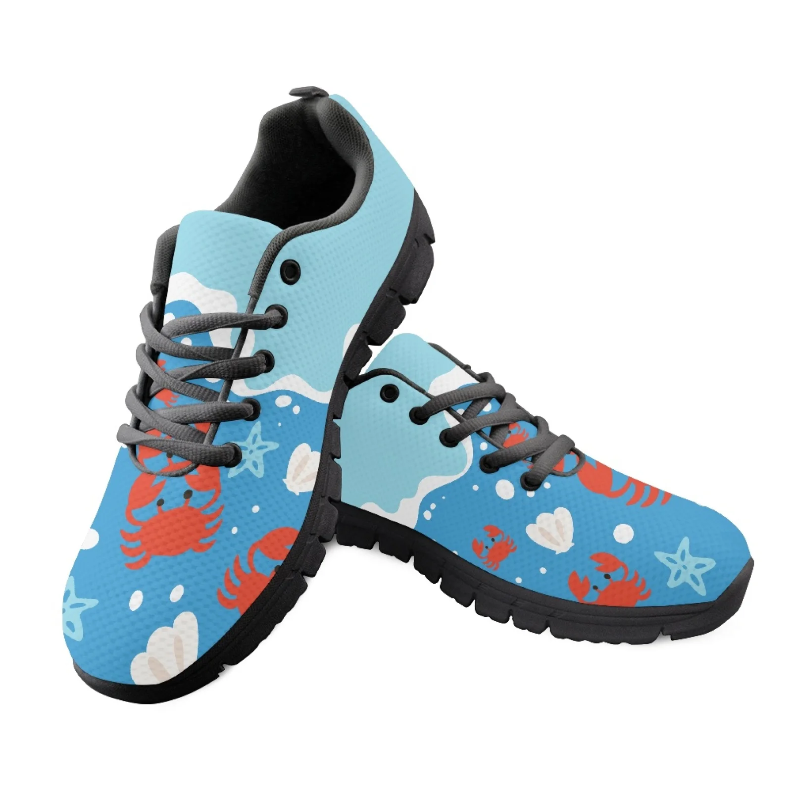 Coloranimal Marine Life Medley Women Cushioned Jogging Shoes for Long Standing Hospital Floor Anti-Slip Women Sneakers