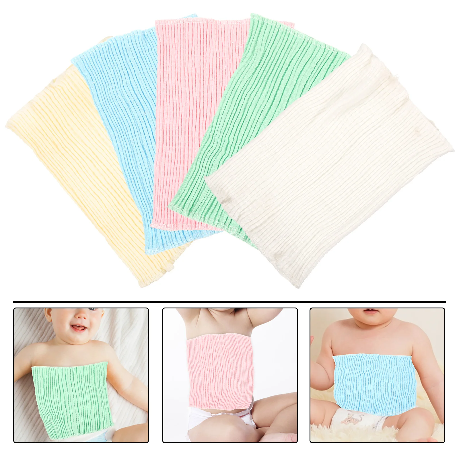 

Cotton Newborn Navel Protector Breathable Soft Skin Friendly Abdomen Support Wound Healing Warm Wrap for for Newborns