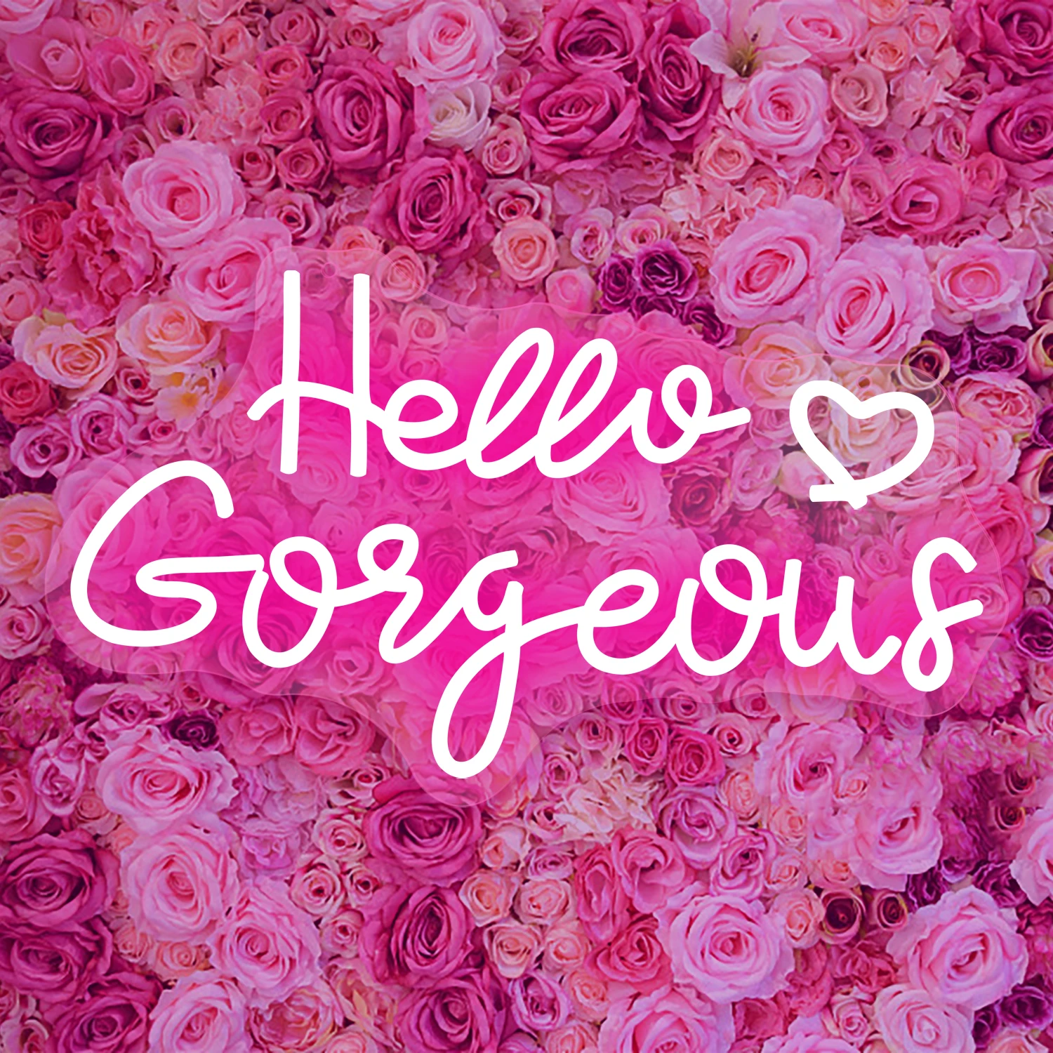 

Hello Gorgeous Neon Sign Pink Led Neon Light Letters Heart Decorative Wall Lights for Girls Room Wedding Anniversary Engagement