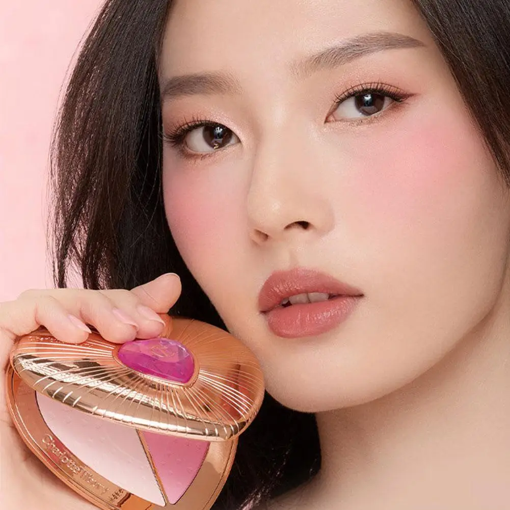 Charlotte Tilbury Heart 2-tone Blush Lasting Beauty Makeup Natural Flawless Bright Powder Create Smooth Makeup Look Rouge