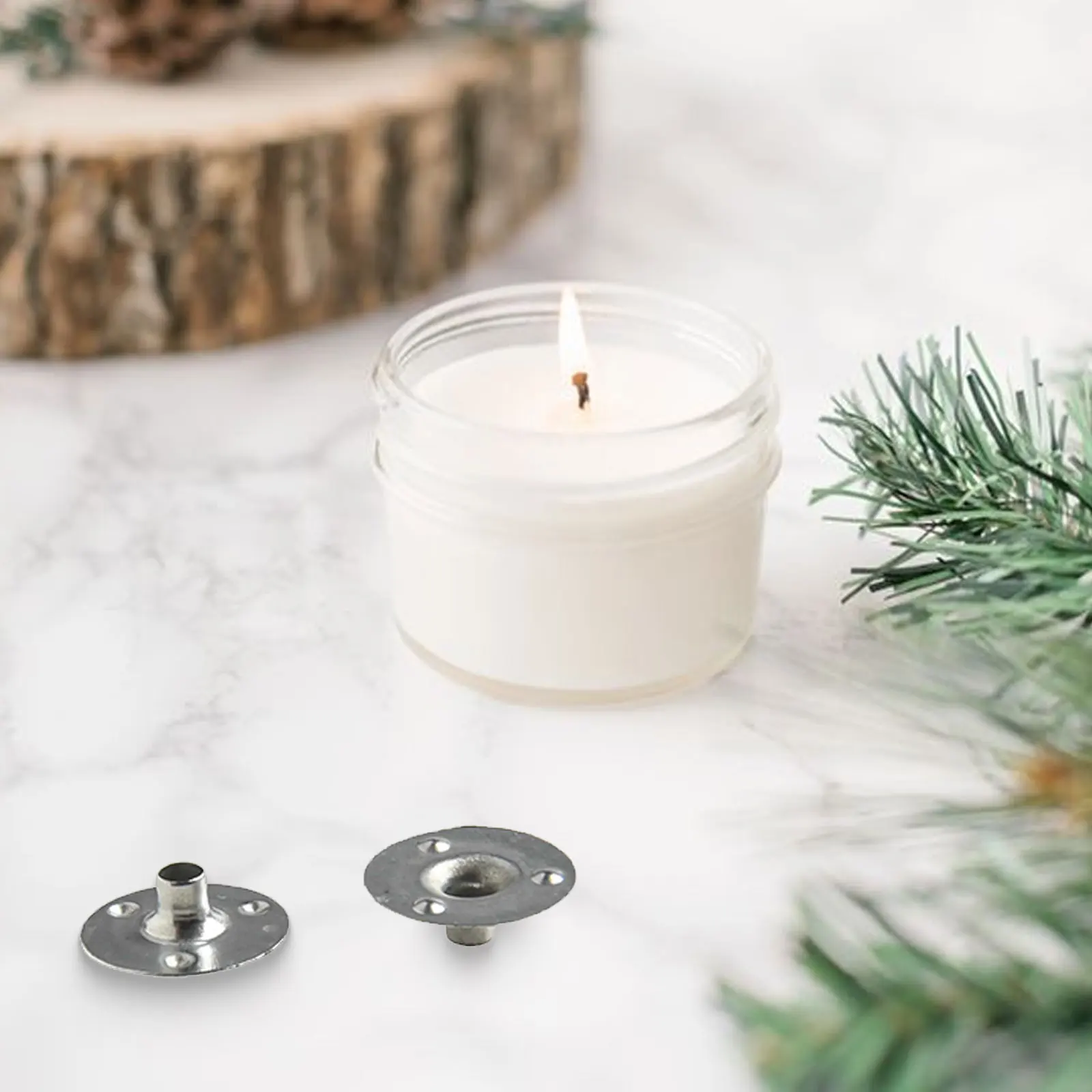 Candle Making Projects Candle Wicks Tabs Metal Wicks Holder Candle Making Silver Metal Material Securely Hold Wicks
