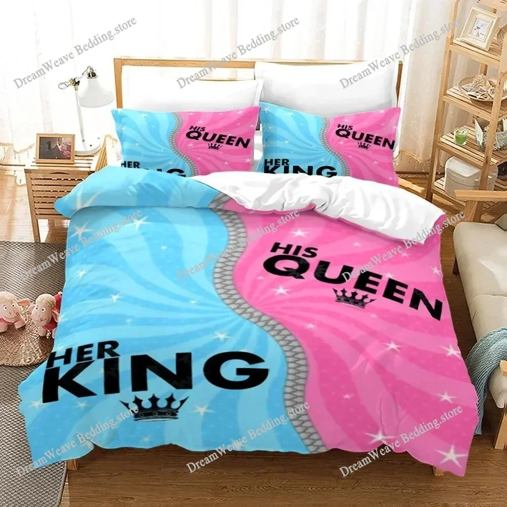 3D Printed Couple Lover White Black Luxury Bed Double Bed Adult Single King Quilt Duvet Cover Queen Comforter Bedding Sets963963
