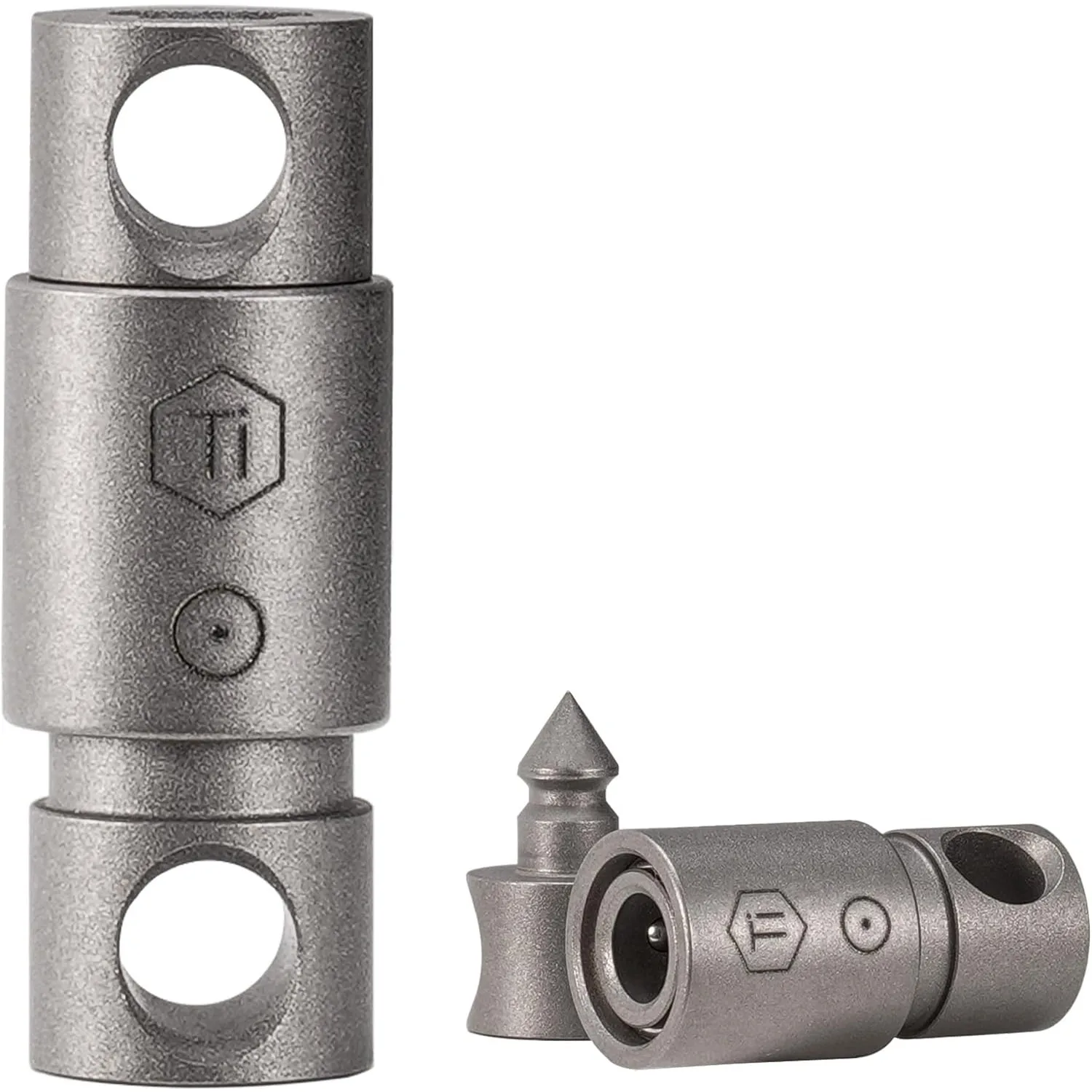 

KeyUnity 2 шт. съемные соединители для ключей, двусторонние поворотные титановые брелоки-органайзеры для ключей, вращающиеся кольца-соединители для карабинов