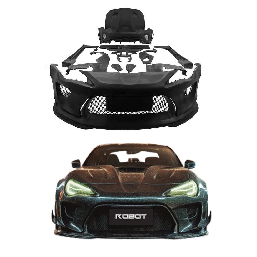 

Toyota GT86 BRZ Tuning Robot Style Fiberglass Style Car Bumper Hood Side Skirt Car Body System Robot Style Wide Body Kit