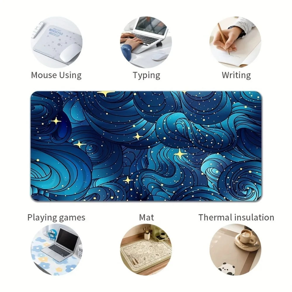 CIFbuy Extra Large Gaming Mouse Pad Non-Slip Rubber Durable Stitched Edge For Office Home Computer Laptop Smooth Desk Mat