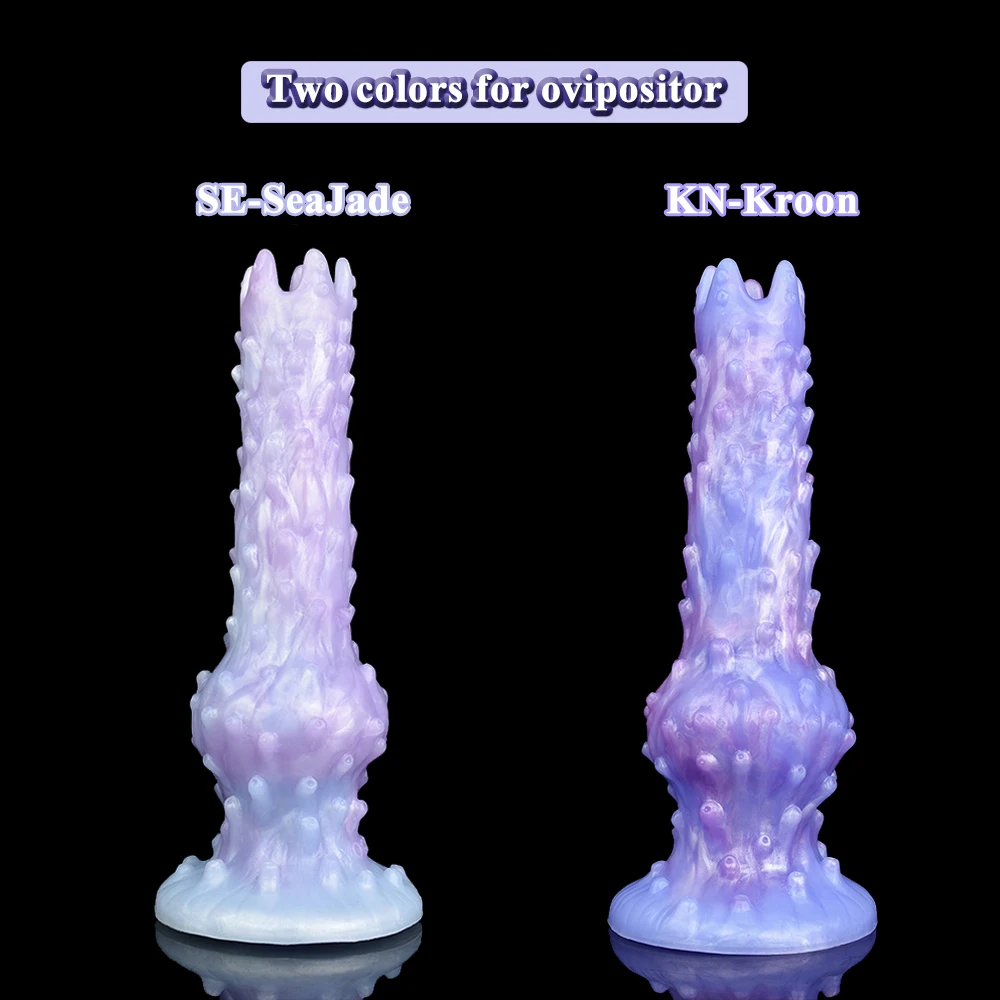 LEZEE Monster Ovipositor Hollow Dildo Particle Stimulation Hand Push Lay Eggs Ovipositors Gelatin Egg DIY Anal Plug Sex Toys