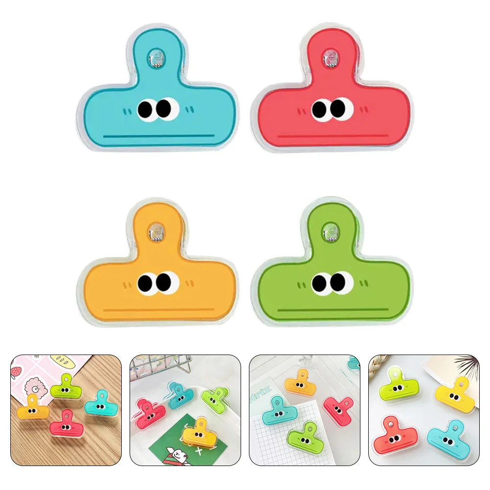 

4 Pcs Clip Binder Bag Clips for Food Storage Small Chip Kitchen Bags Metal Paper