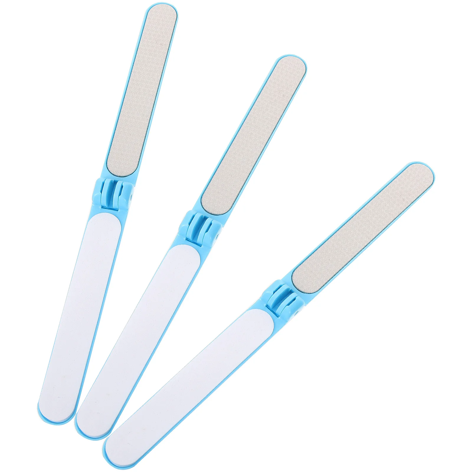 

3Pcs Double Sided Nail File Stainless Steel Diamond Polishing Foldable Compact Nail Manicure Pedicure Tools for Natural Nails