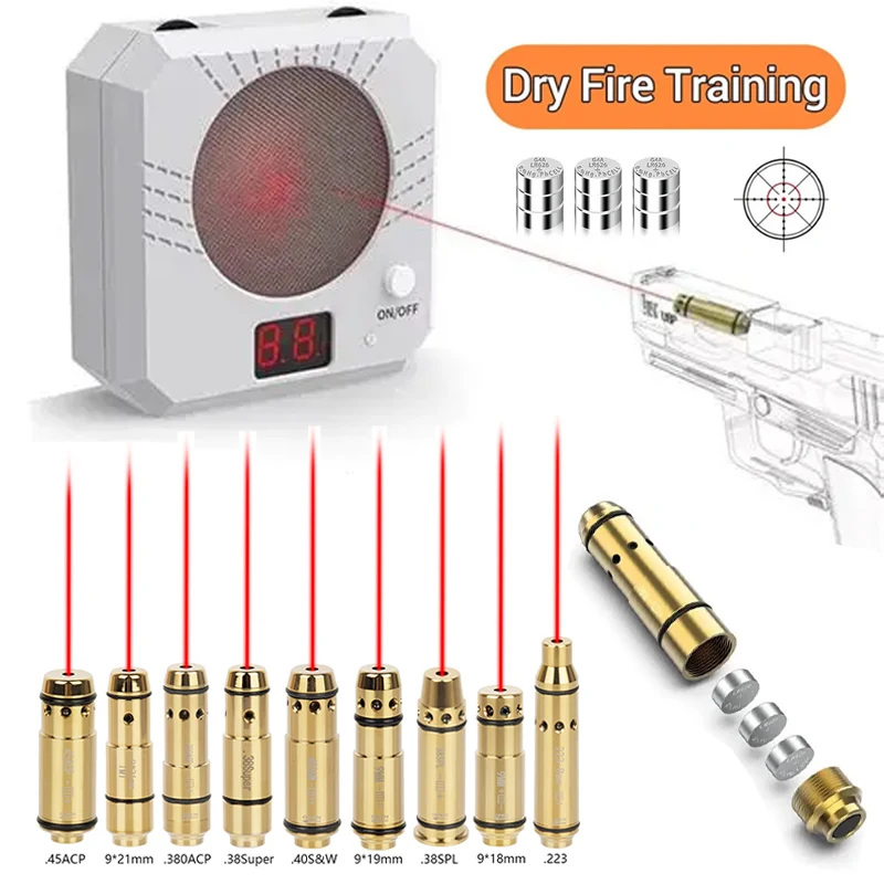 

Картридж для лазерной тренировки с красной точкой, сухой пожарный картридж, 9 мм, 380ACP, 38SPL, 40S и W, 223Rem, 45ACP, 7,62x39, инфракрасное индукционное электронное подсчет