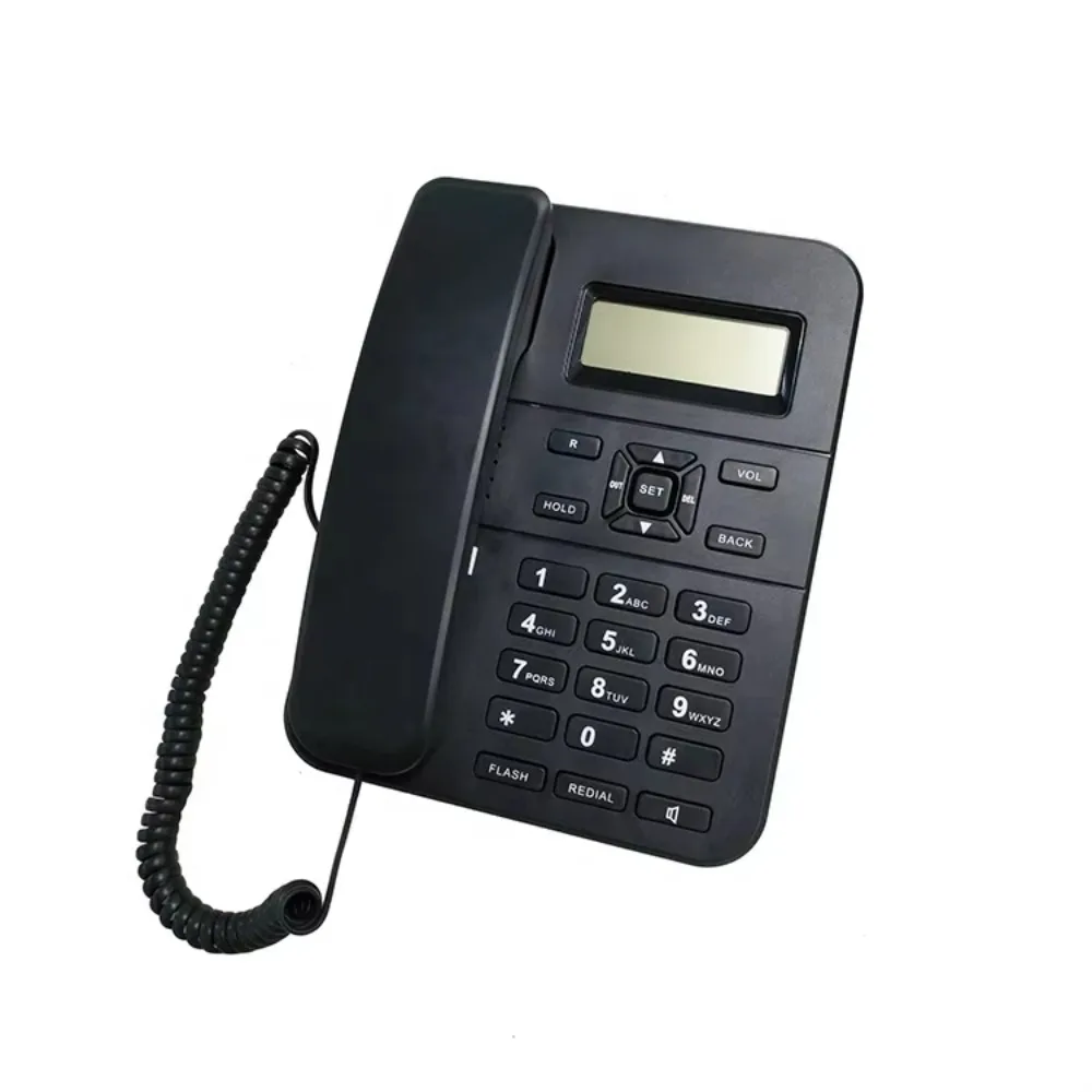 Hot Selling Home Landline Telephone with LCD Caller ID and Corded Office Phone with Two Way Speakerphone No Battery Required