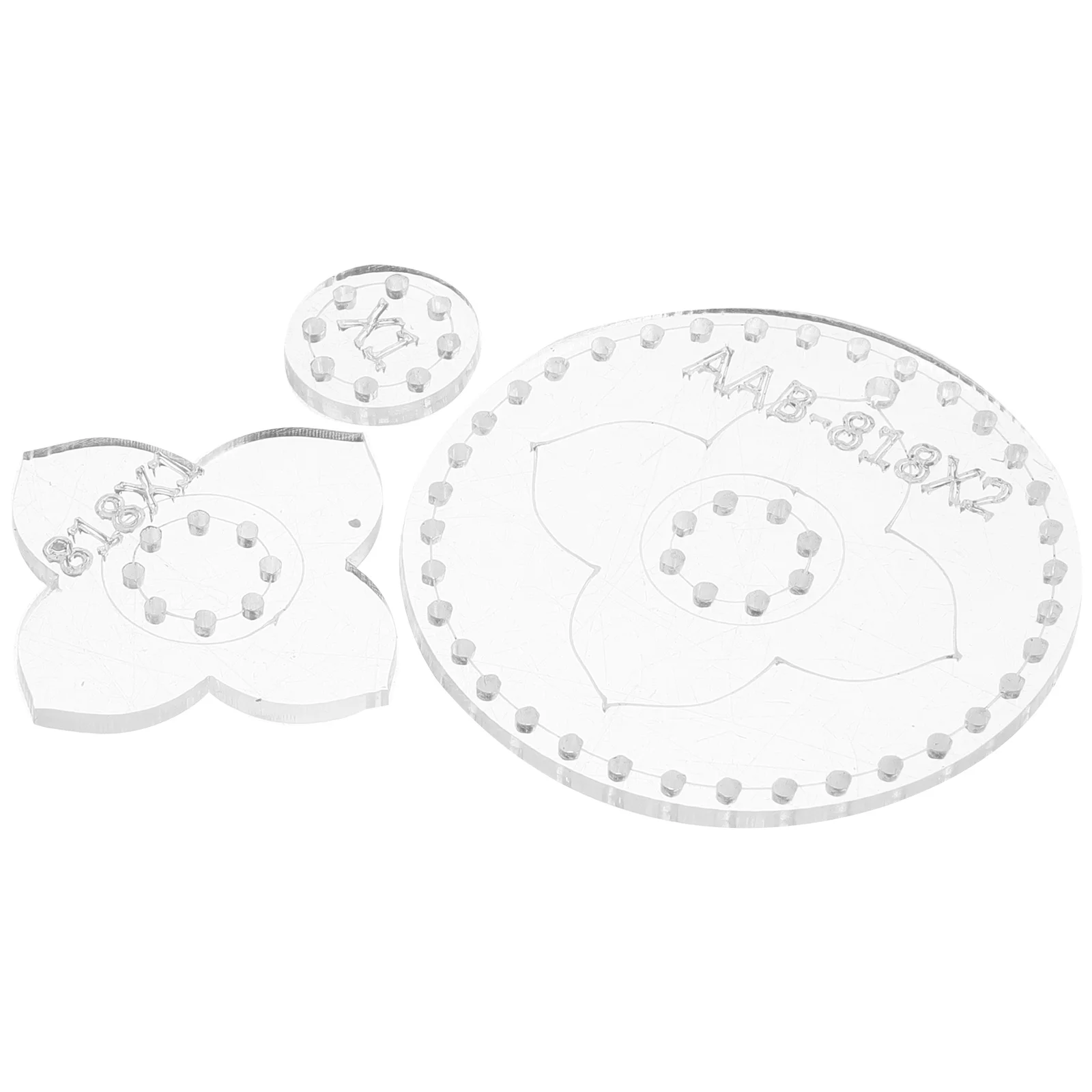 

3pcs Acrylic Pattern Drawings Craft Keychain Templates Stencils DIY Portable Pendant Mini Crafts Durable Reusable