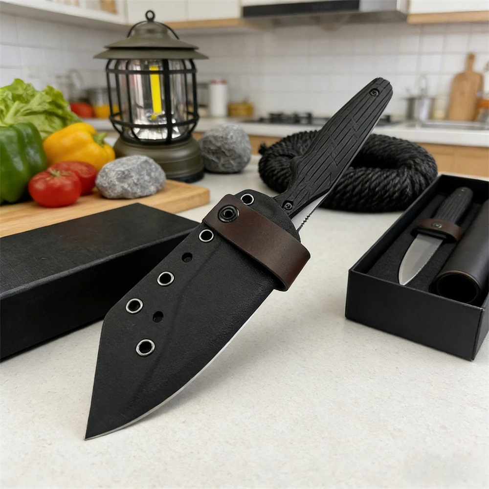 New House Kitchen Knife with Sheath 7Cr13Mov Blade and G10 Handle Everyday Household Knives Cutting Meat Fish Durable Knife view 4