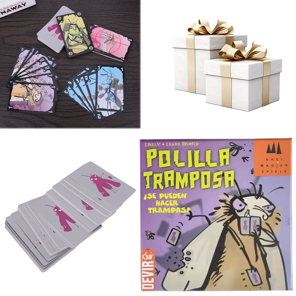 

Polilla Tramposa Card Game Cheating Moth Game Leisure Gathering Board Game Cards Poker Cheating Moth Card Game