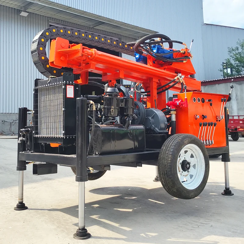 맞춤형 고성능 휴대용 200m 시추기 디젤 크롤러 수중 시추 장비 판매
