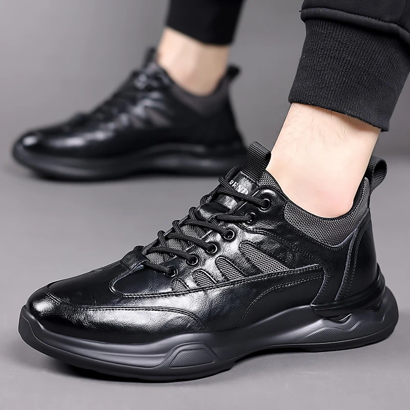 Black Casual Sport Fashion Shoes Men Running Shoes Breathable Sneakers Wearable Rubber Sneakers Male Jogging Athletic Shoe Hombr