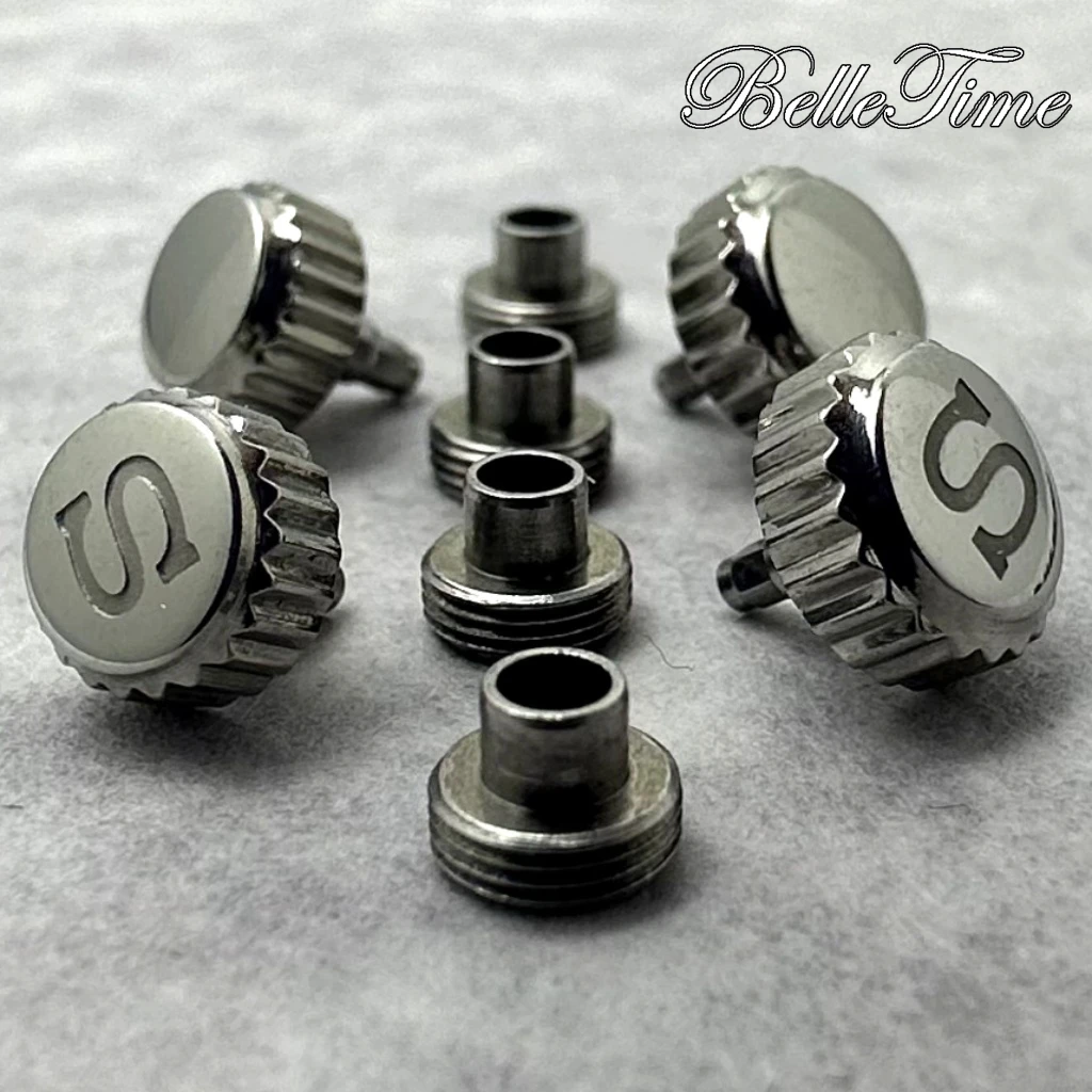 Silver High Quality Watch Parts Logo S Watch Crown Parts Replacement S Crown And Without S Crown For NH34 NH35 NH36 Movement image 3