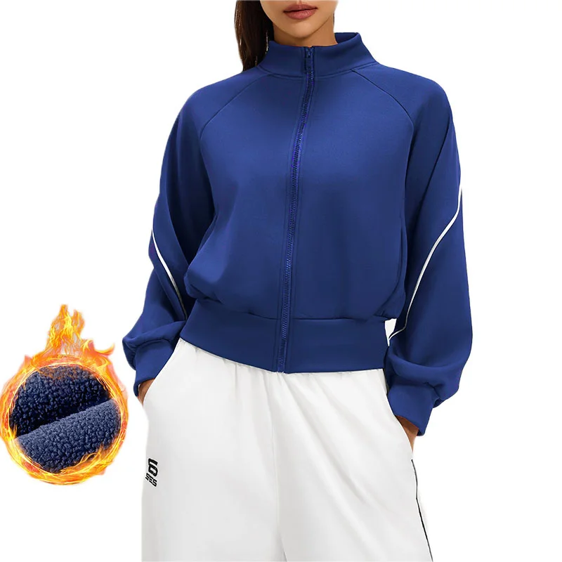 

Aiithuug женские флисовые куртки на молнии большие толстовки зимние укороченные с длинными рукавами шерпа осенние наряды модные укороченные толстовки