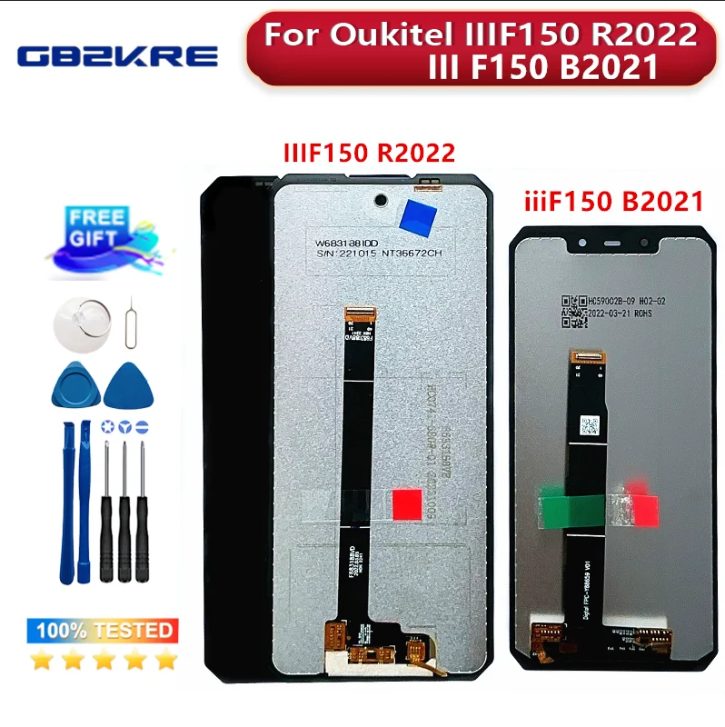 New Original For Oukitel iiiF150 R2022 Cell Phone LCD Display Touch Screen Digitizer Assembly LCD iiiF150 B2021 Display LCD