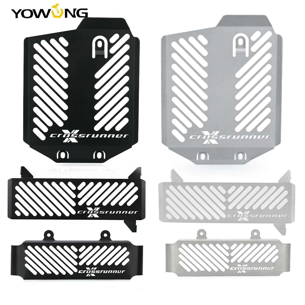 Moto Upper and Lowe Radiator Cover Grill Oil Cooler Water Tank Guard Protective Set For Honda VFR 800 X Crossrunner 2015-2024