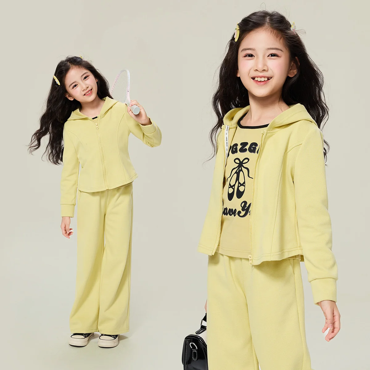 

Kids Girls Sport Sets Autumn Long Sleeves Children Girls Two-piece Sets Zipper Hooded Coat+Elastic Waist Pant Baby Girls Sets