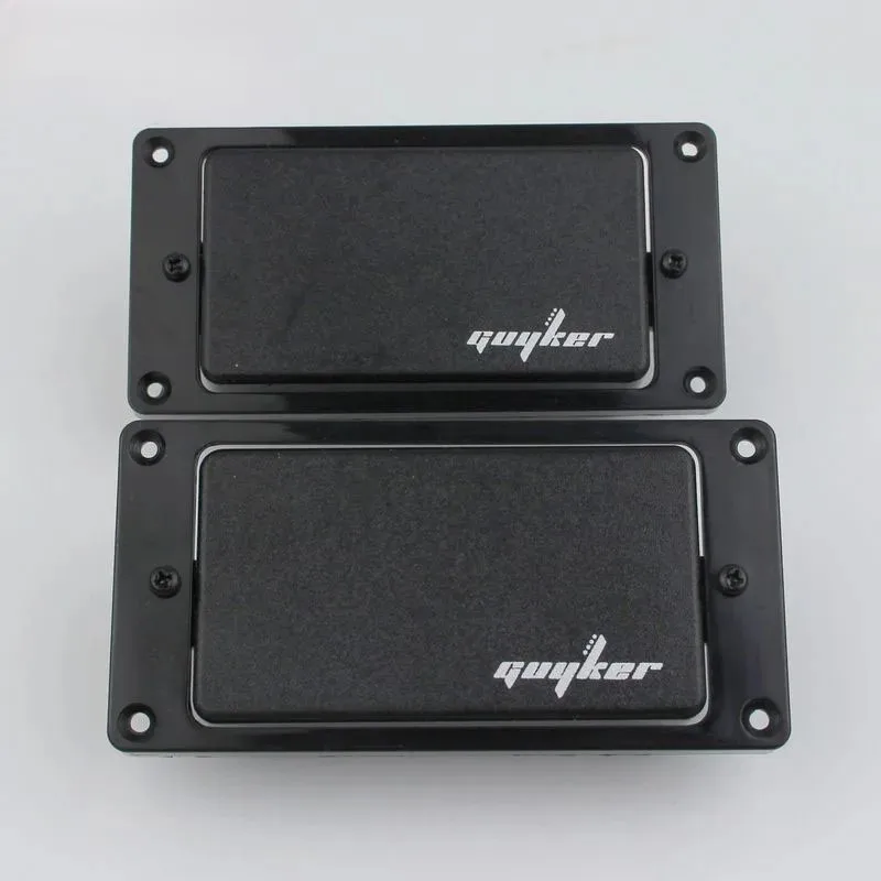 GUYKER-Closed Black Guitar Pickup Humbucker Active Pickup Set, equipped with Potentiometer and American Output Guitar Jack