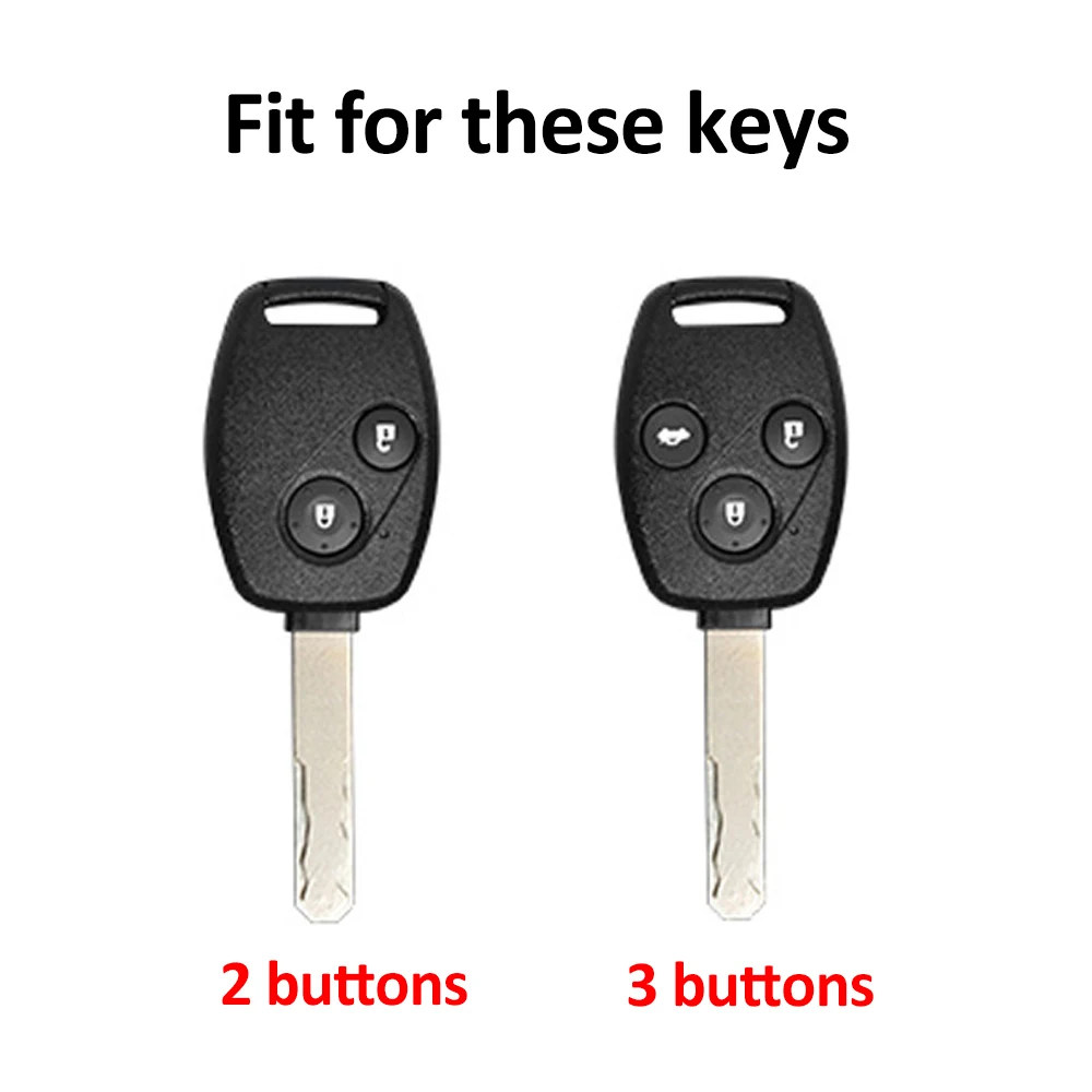 2/3 Buttons Silver Edge Auto Shell Fob For Honda CRV CR-V Pilot Insight Ridgeline Accord Civic TPU Car Remote Key Case Cover