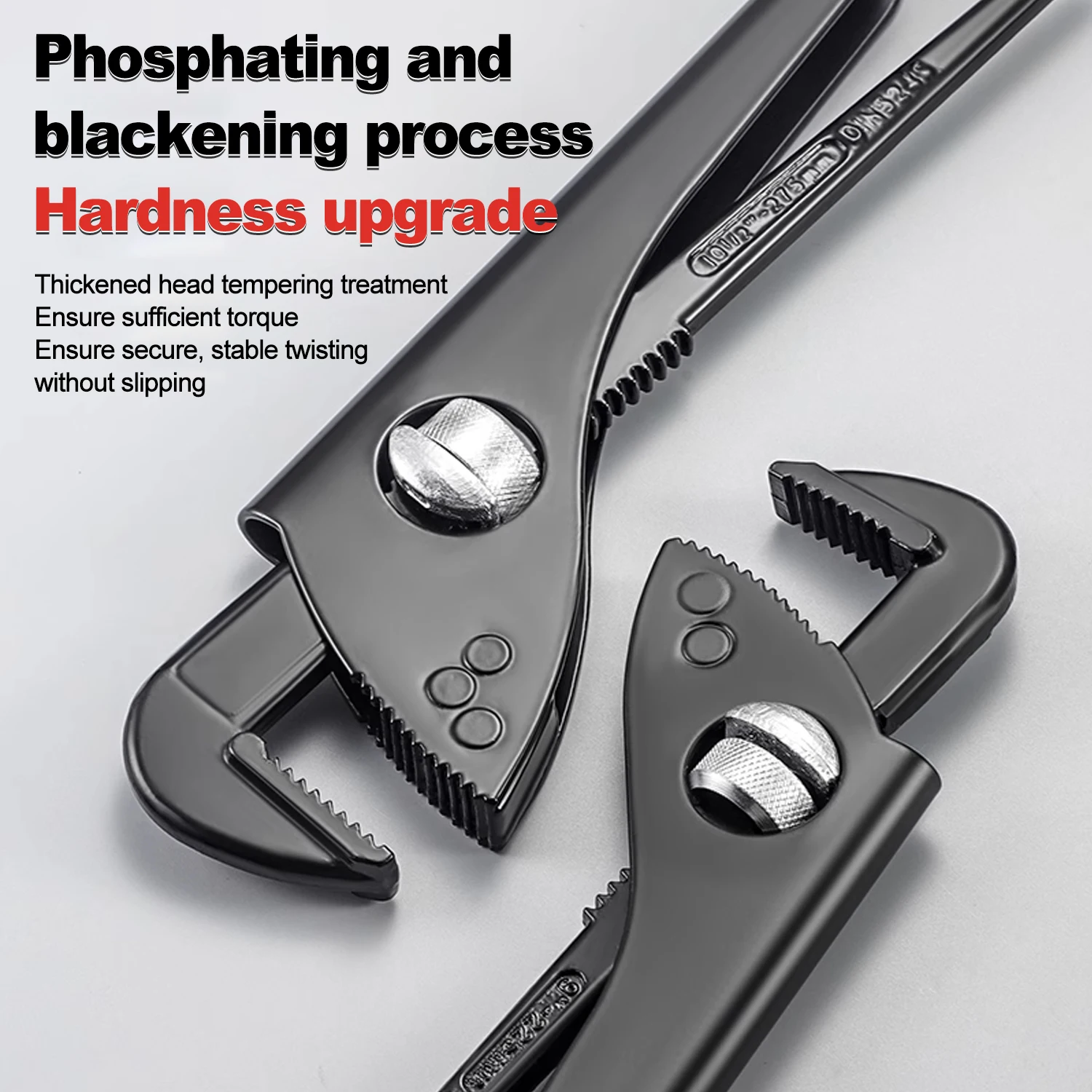 

Heavy-Duty Adjustable Pump Wrench, High Hardness Pipe Wrench for Shaped Pipes & Valve Fittings, Professional Plumbing Tool