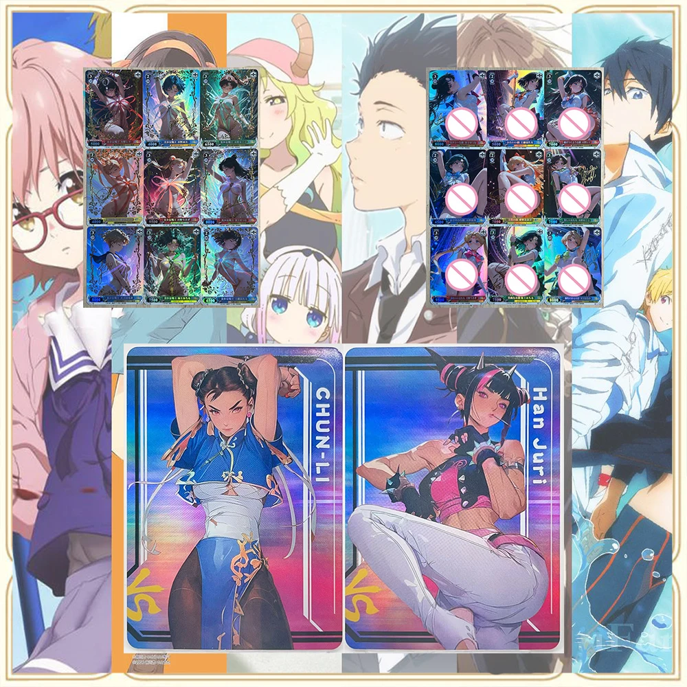 DIY ACG Anime Goddess Story Albedo Android 18 Chun Li Tabletop Games Replacement Collectible Cards Christmas Birthday Gifts