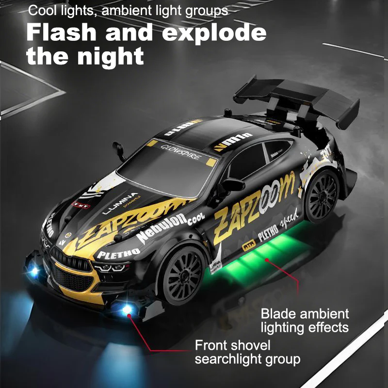 1/24 Scale Remote Control Drift Car 4WD Racing Vehicle High Speed LED Lights Kids Toys Multiplayer Game Gifts For Boys - view 2