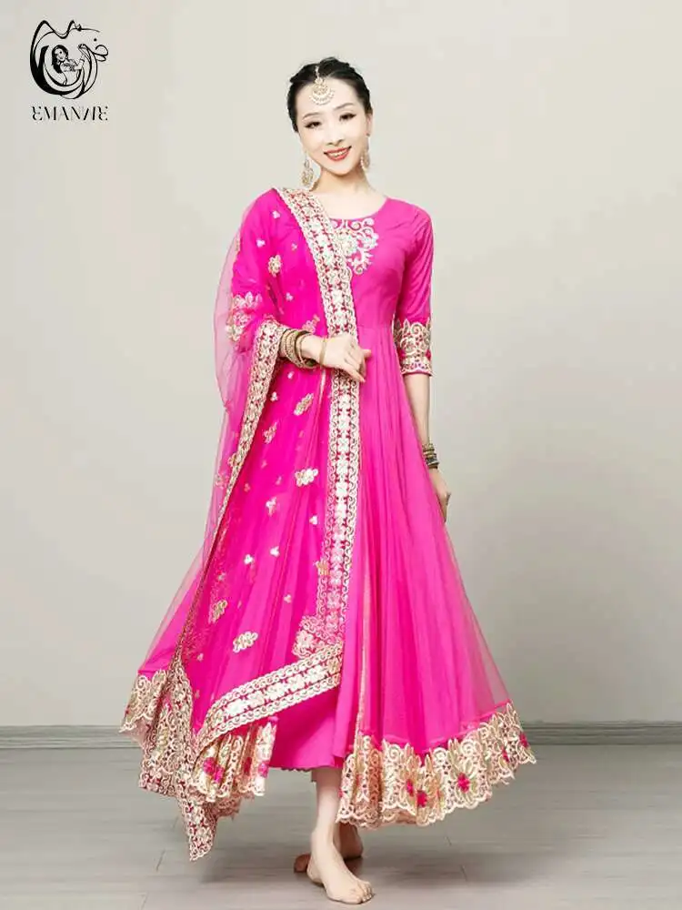 

Экзотический стиль, индийские танцевальные китайские костюмы, этнический стиль, женский модный танцевальный костюм, Кэк, сари, свободное платье