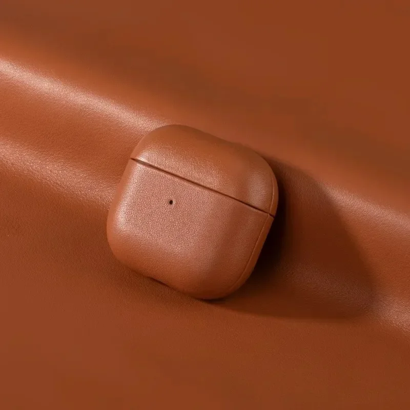 สําหรับ AirPods 4 3 หนัง Full Grain Cowhide หูฟัง Anti DROP แขนป้องกันสําหรับ AirPods 2 1 pro2