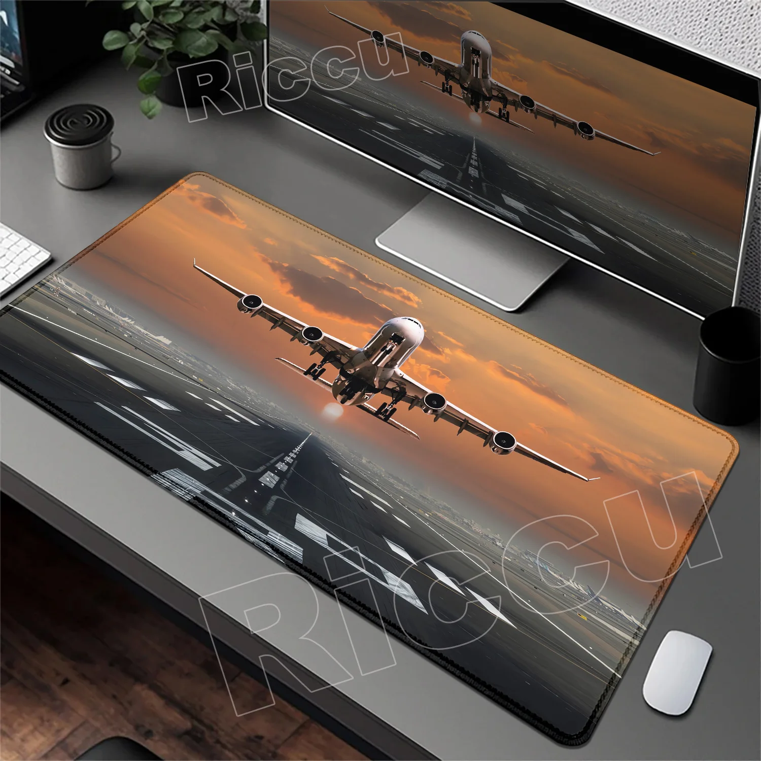 Aviation Aircraft Mouse Pad Large Computer Office Game Table Mat XXL Rubber Anti-slip Keyboard Mousepad Cool Airplane Desk Pads