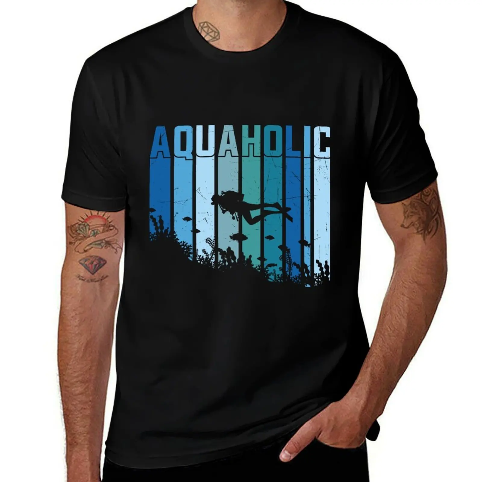 

Aquaholic Retro Diving Lovers 2022 T-Shirt graphic t shirts for man man t shirt cotton cotton t shirt man T-shirt