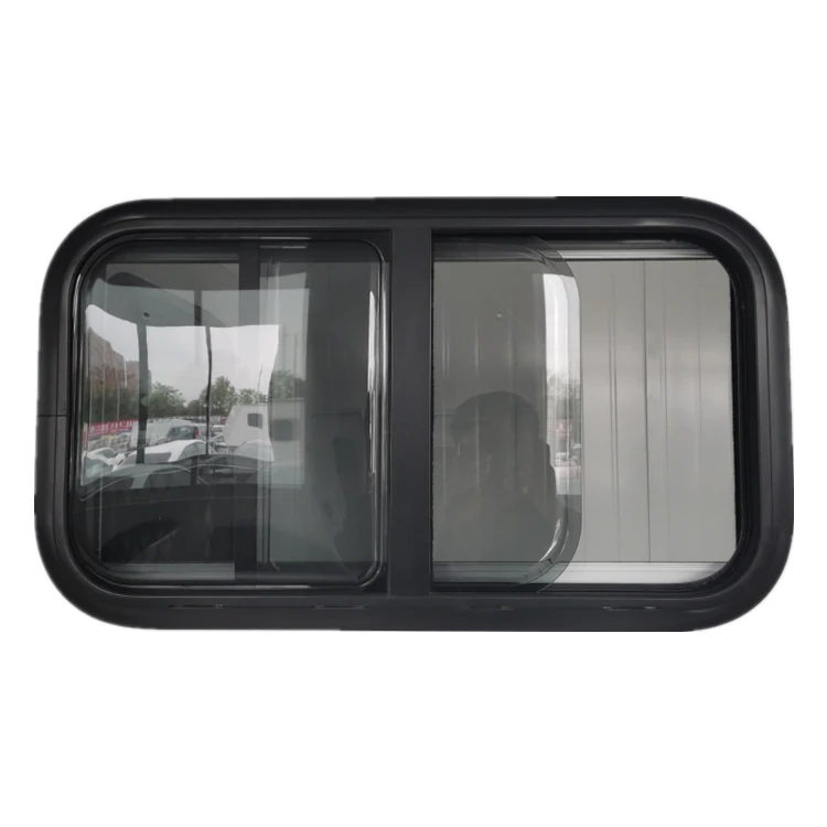 800*450 double acrylic Sliding window with shade and screen for RV caravan